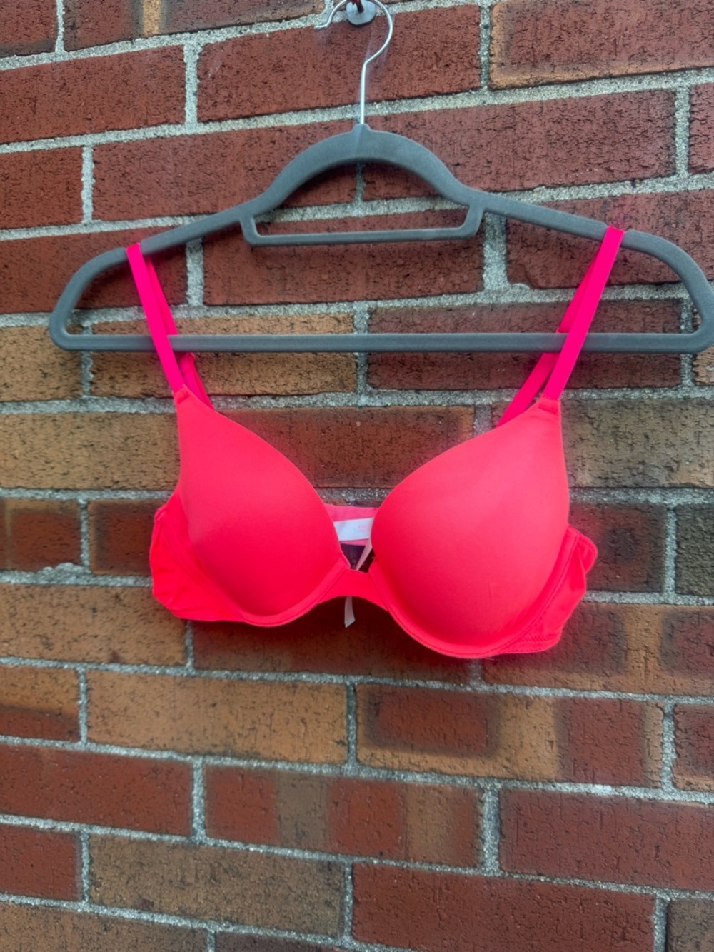 Victoria’s Secret PINK Push Up Bra Neon Pink 34B